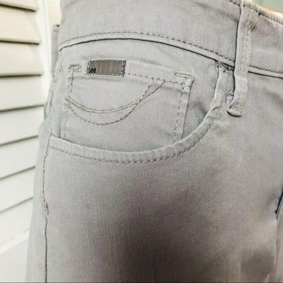 LEE Gray Lower On The Waist Jean Shorts Size 12
