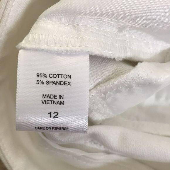 *NEW* VERONICA BEARD White Deena Patch Skirt Size 12