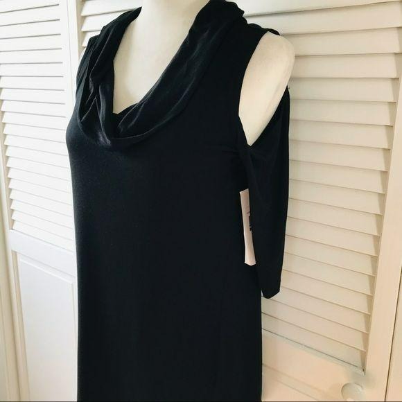 *NEW* SUNNY LEIGH Black Cold Shoulder Top Size S