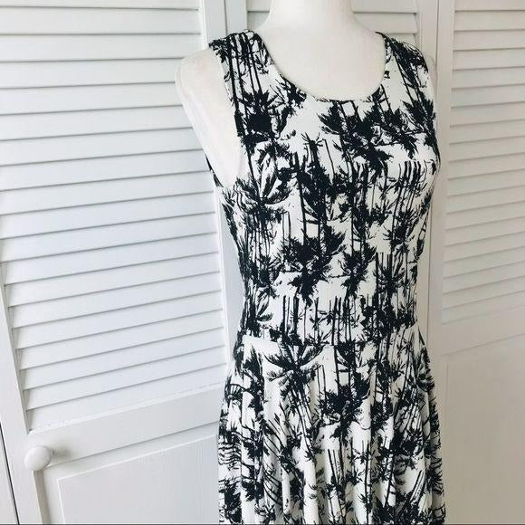 CYNTHIA ROWLEY White Tree Print Dress Size M