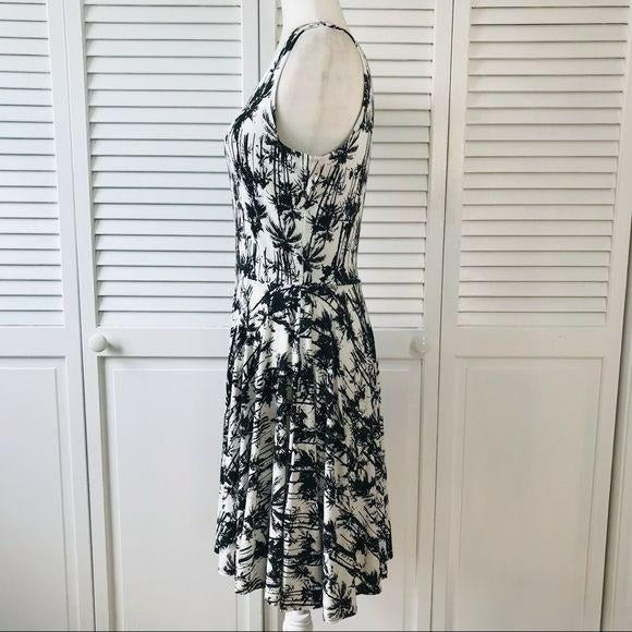 CYNTHIA ROWLEY White Tree Print Dress Size M