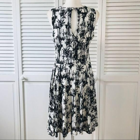 CYNTHIA ROWLEY White Tree Print Dress Size M