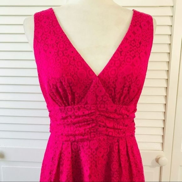 TRINA TURK Pink Desert Mirage Lace Overlay Lace Sleeveless Dress Size 6