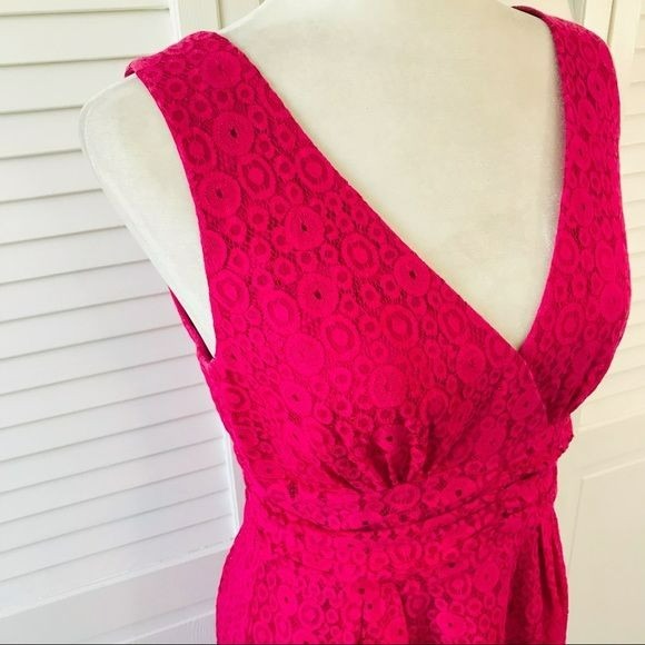TRINA TURK Pink Desert Mirage Lace Overlay Lace Sleeveless Dress Size 6