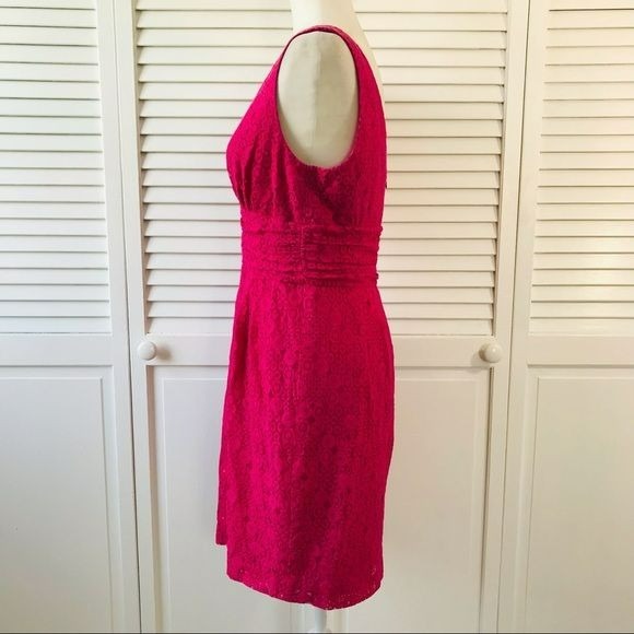 TRINA TURK Pink Desert Mirage Lace Overlay Lace Sleeveless Dress Size 6