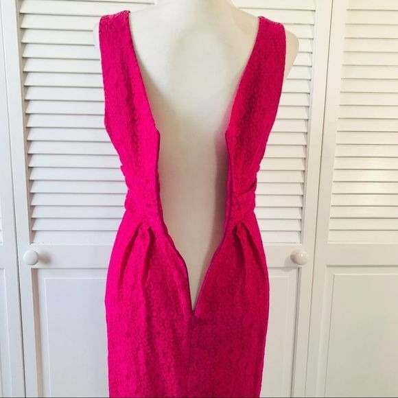 TRINA TURK Pink Desert Mirage Lace Overlay Lace Sleeveless Dress Size 6
