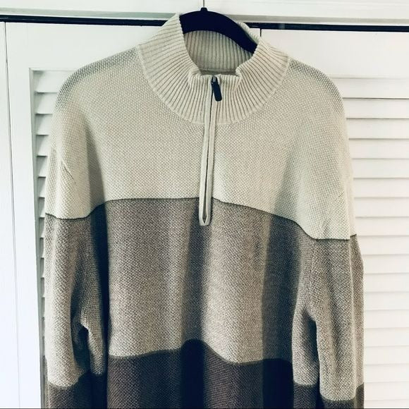 DOCKERS Acrylic Color Block Long Sleeve Sweater Size XXL