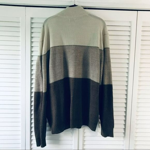 DOCKERS Acrylic Color Block Long Sleeve Sweater Size XXL