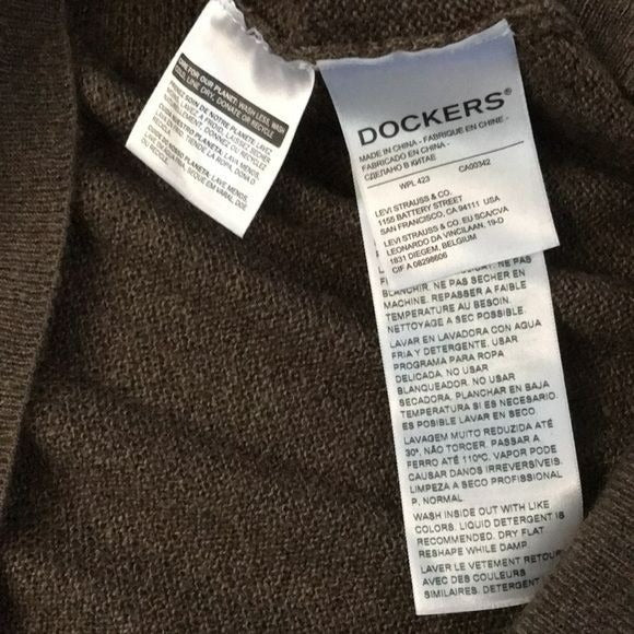 DOCKERS Acrylic Color Block Long Sleeve Sweater Size XXL