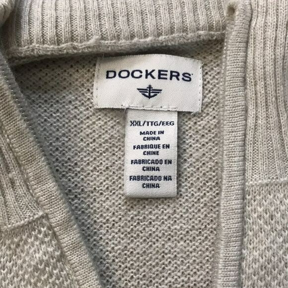 DOCKERS Acrylic Color Block Long Sleeve Sweater Size XXL