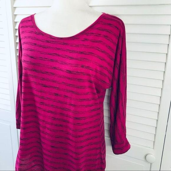 APT. 9 Pink Black Scoop Neck Shirt