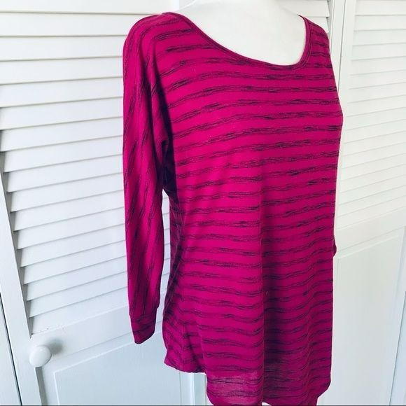 APT. 9 Pink Black Scoop Neck Shirt