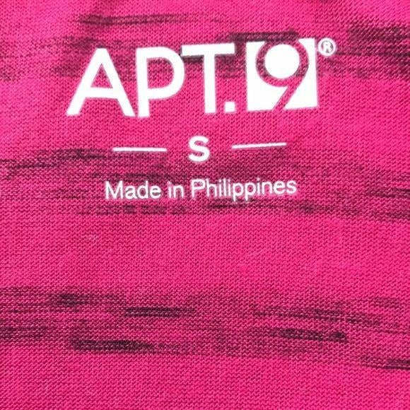 APT. 9 Pink Black Scoop Neck Shirt