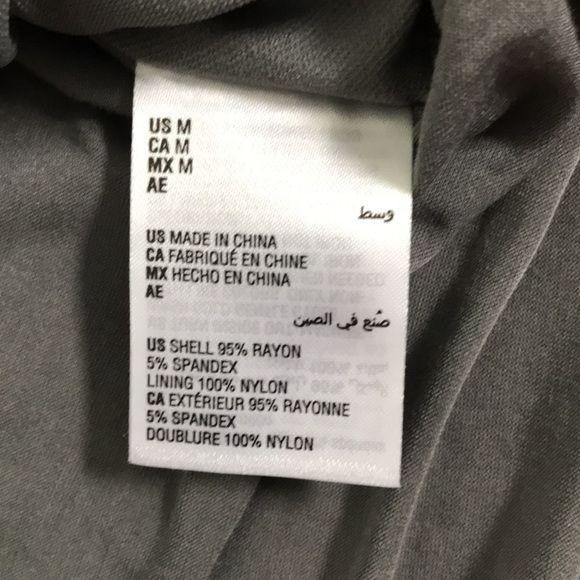 *NEW* INC Silver Gray Cold Shoulder Sequin Top Size M