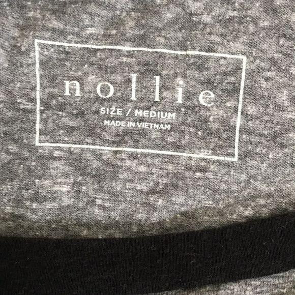 NOLLIE Gray Black Short Sleeve Tee