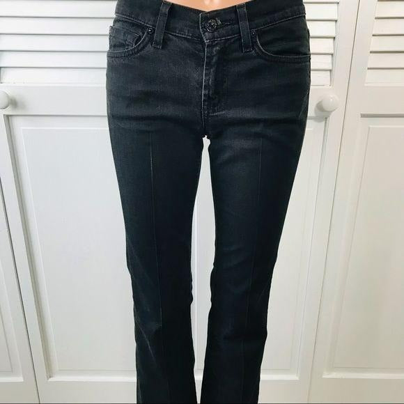 7 FOR ALL MANKIND Black Bootcut Jeans Size 25