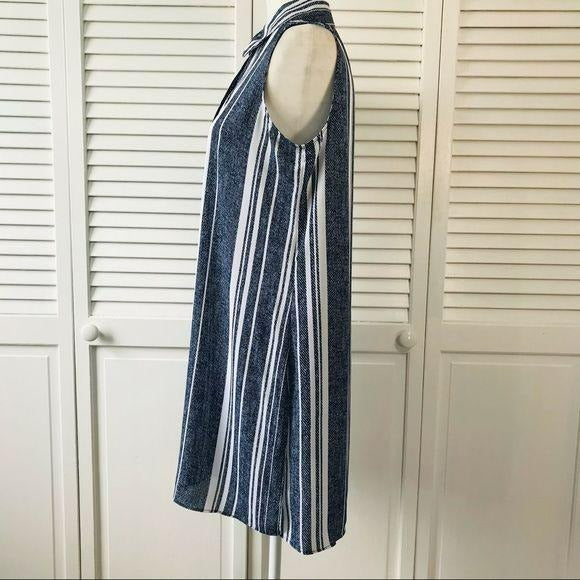 ALFANI Printed Striped Tunic Shirt Size 4