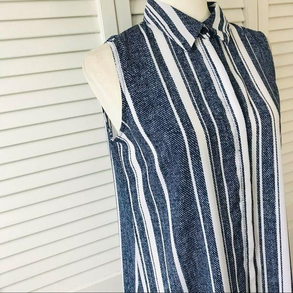ALFANI Printed Striped Tunic Shirt Size 4