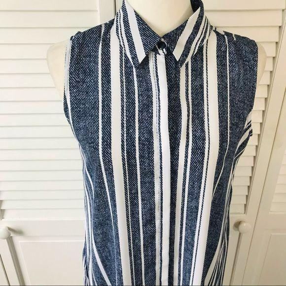 ALFANI Printed Striped Tunic Shirt Size 4