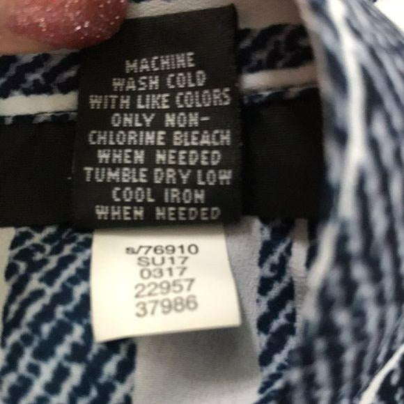 ALFANI Printed Striped Tunic Shirt Size 4
