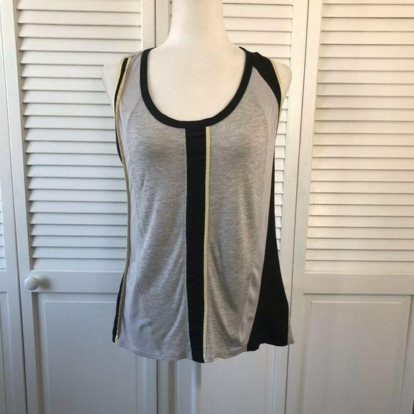 AIKO Sheer Split Back Tank Top Size M