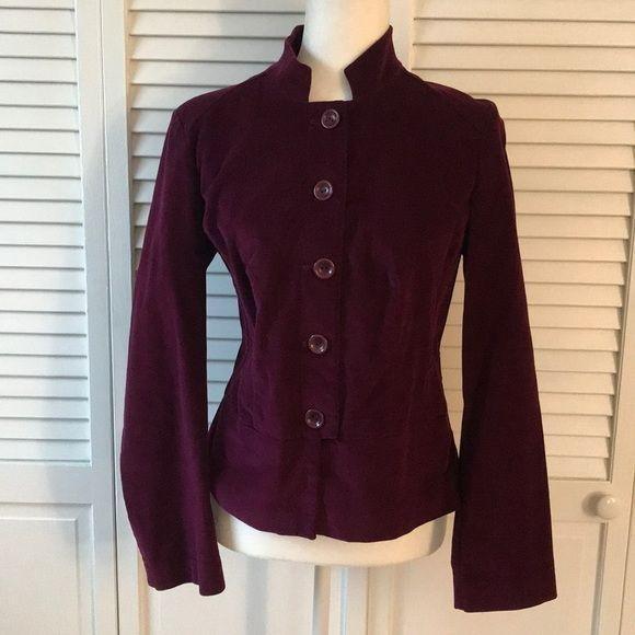 Talbots Red Wine Colored Blazer Size 8