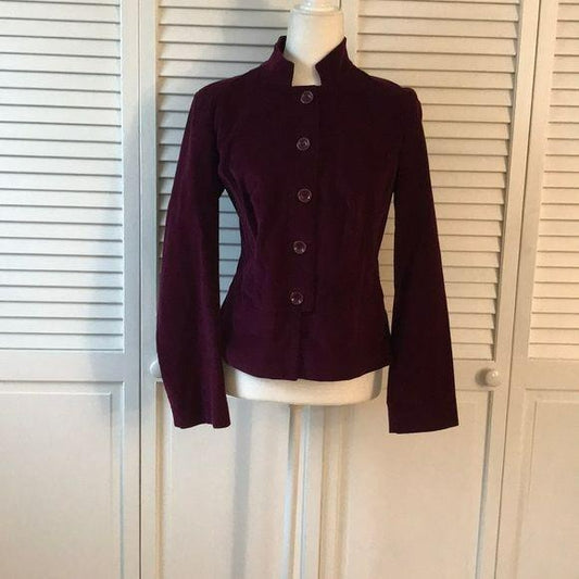 Talbots Red Wine Colored Blazer Size 8