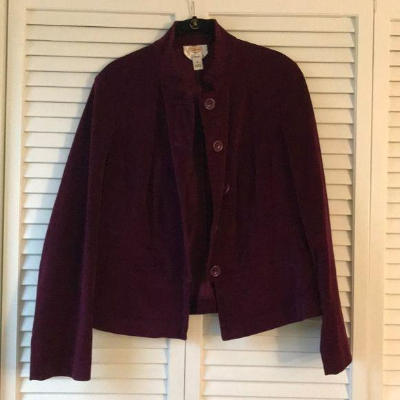 Talbots Red Wine Colored Blazer Size 8