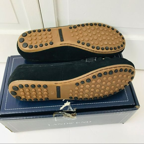 *NEW* LANDS’ END Black Moccasins With Tassel Size 7M