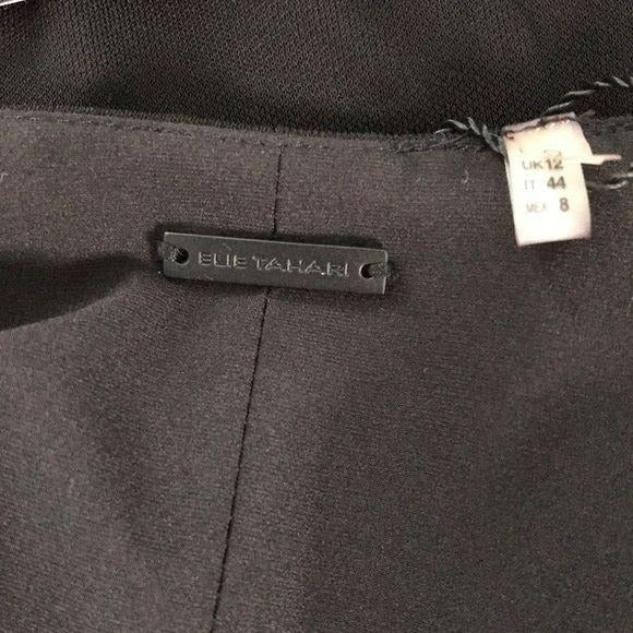 *NEW* ELIE TAHARI Black Lillie Dress Size 8