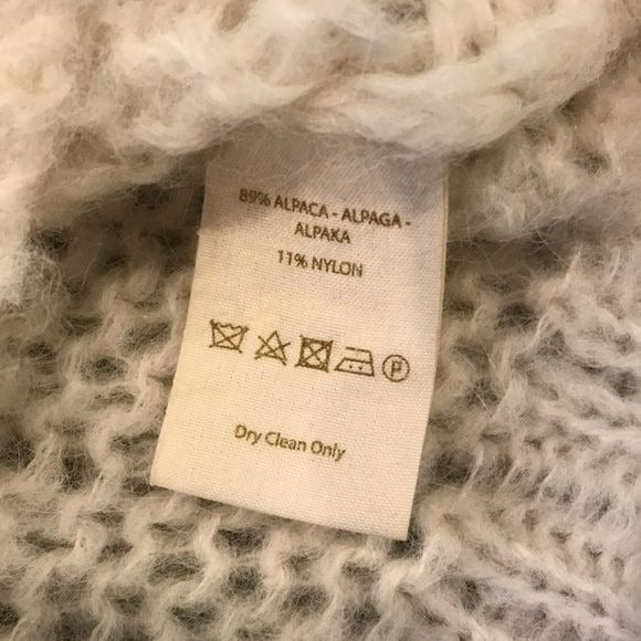 FREE PEOPLE Ivory Moonbeam Alpaca Chunky Knit Sweater Size S