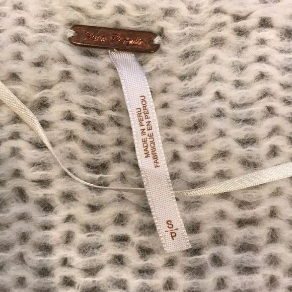 FREE PEOPLE Ivory Moonbeam Alpaca Chunky Knit Sweater Size S