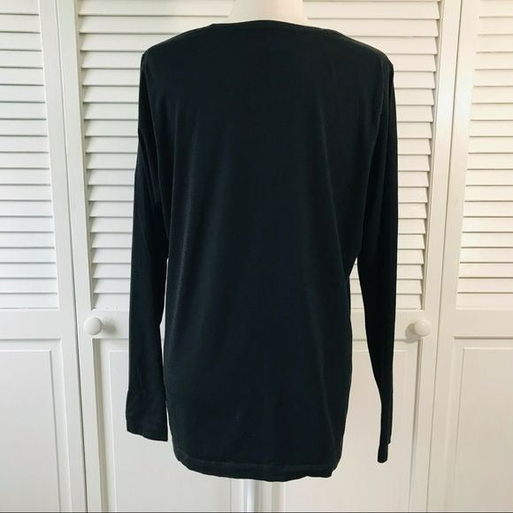 LANDS’ END Black Long Sleeve Shirt Size Extra L