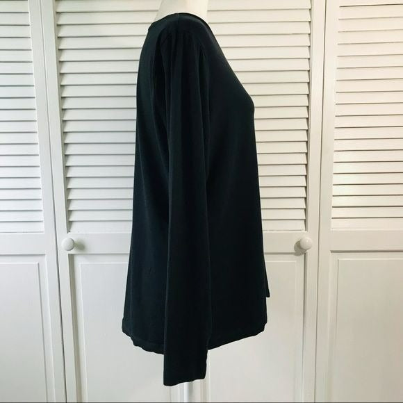 LANDS’ END Black Long Sleeve Shirt Size Extra L