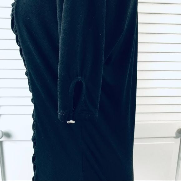 WHITE HOUSE BLACK MARKET Black Square Neckline Shirt