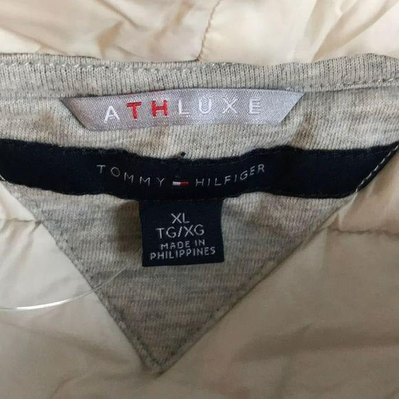 Tommy Hilfiger Gray & Ivory Hooded Vest Size XL