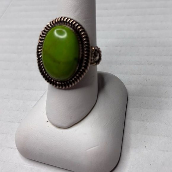 CAROLYN POLLACK Sterling Silver Gaspeite Ring Size 7