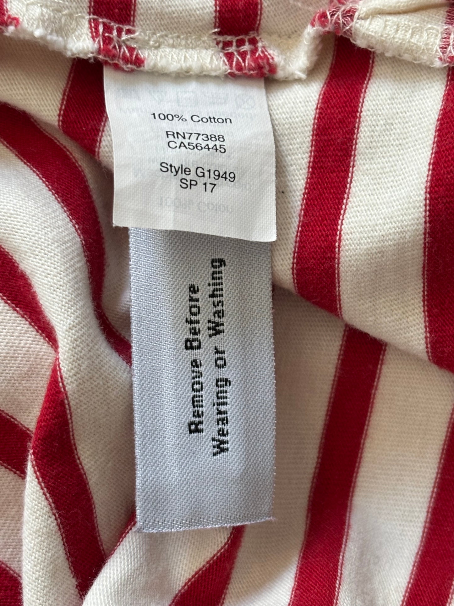 MADEWELL Striped Cotton Long-Sleeve Tee Size Medium