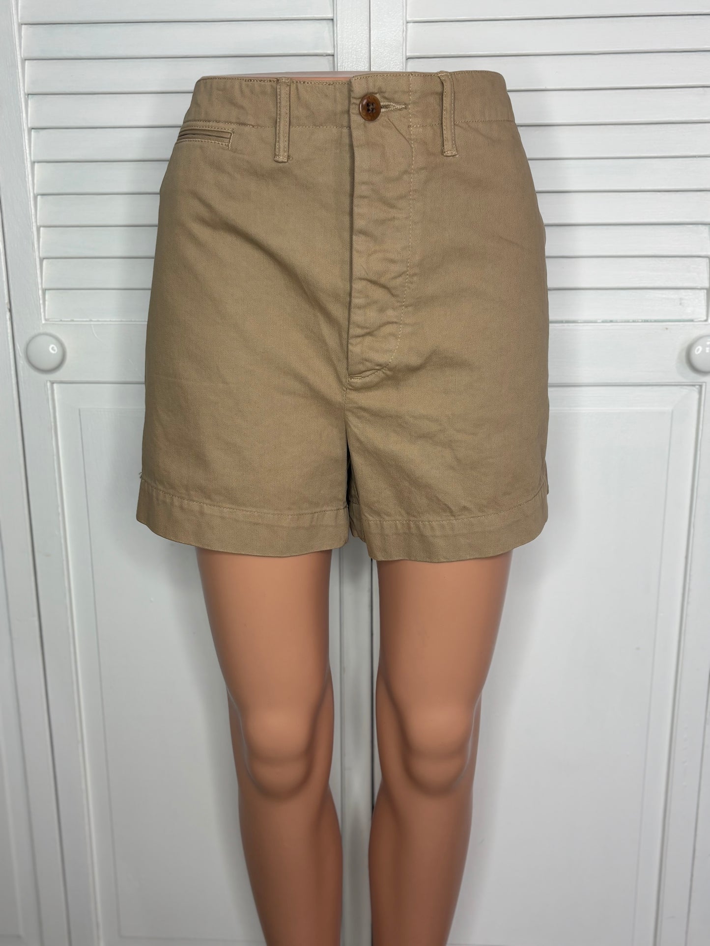 New RE/DONE 90s Trouser Short in Washed Khaki Size 29