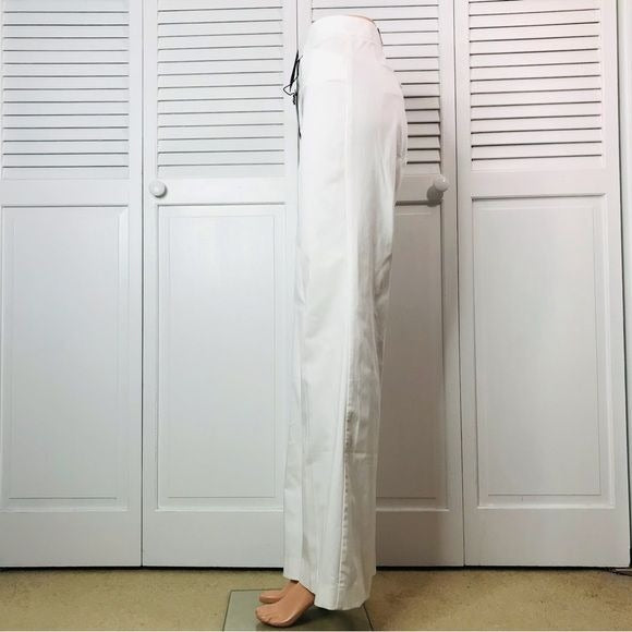 EXPRESS Editor Cotton Sateen White Wide Leg Pants Size 10 *NEW*