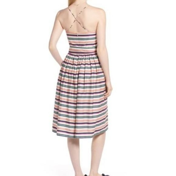 1901 Multicolor Stripe Strappy Cotton Dress Size 10 *NEW*