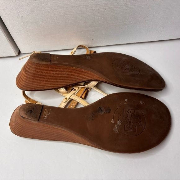 TORY BURCH Slingback Wedge Sandals Size 8M