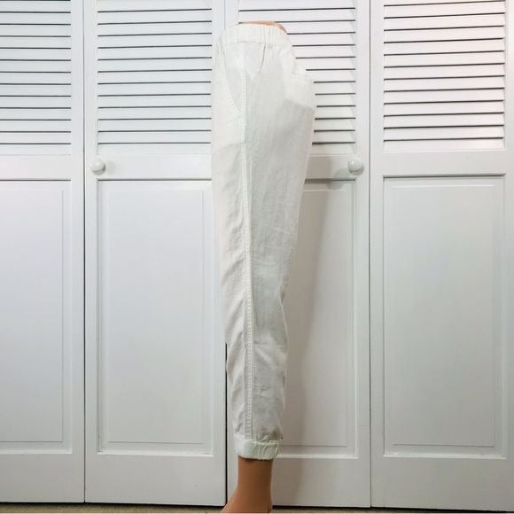 J. Crew White Linen Cropped Pants Size 0