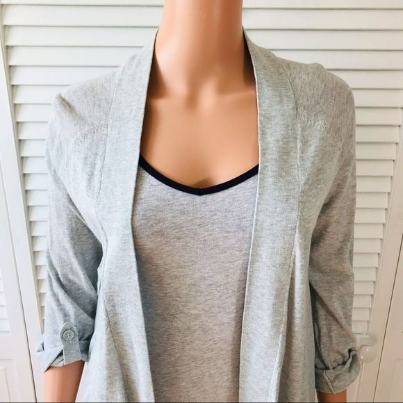 EXPRESS Gray Cotton Open Front Cardigan Size M *New*