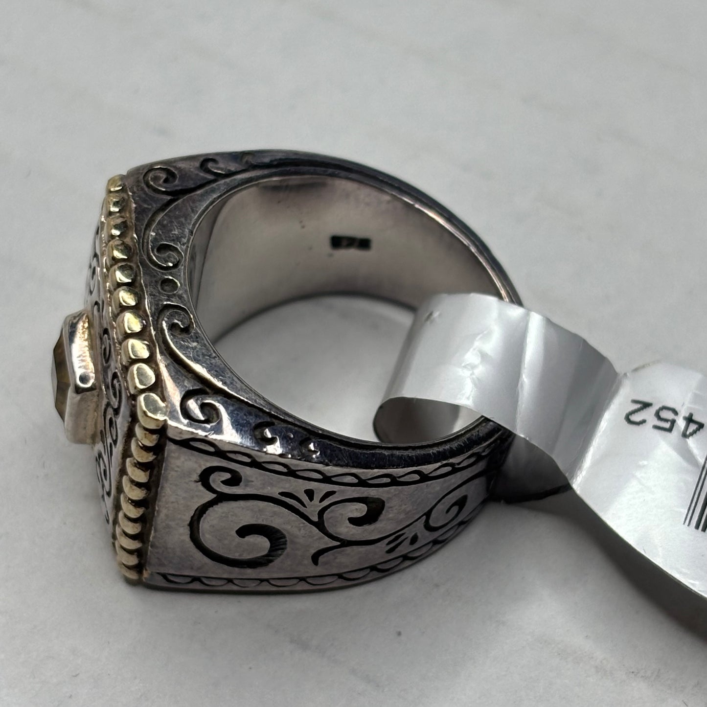New BRIGHTON Retired "Caress" Scroll Ring Size 7