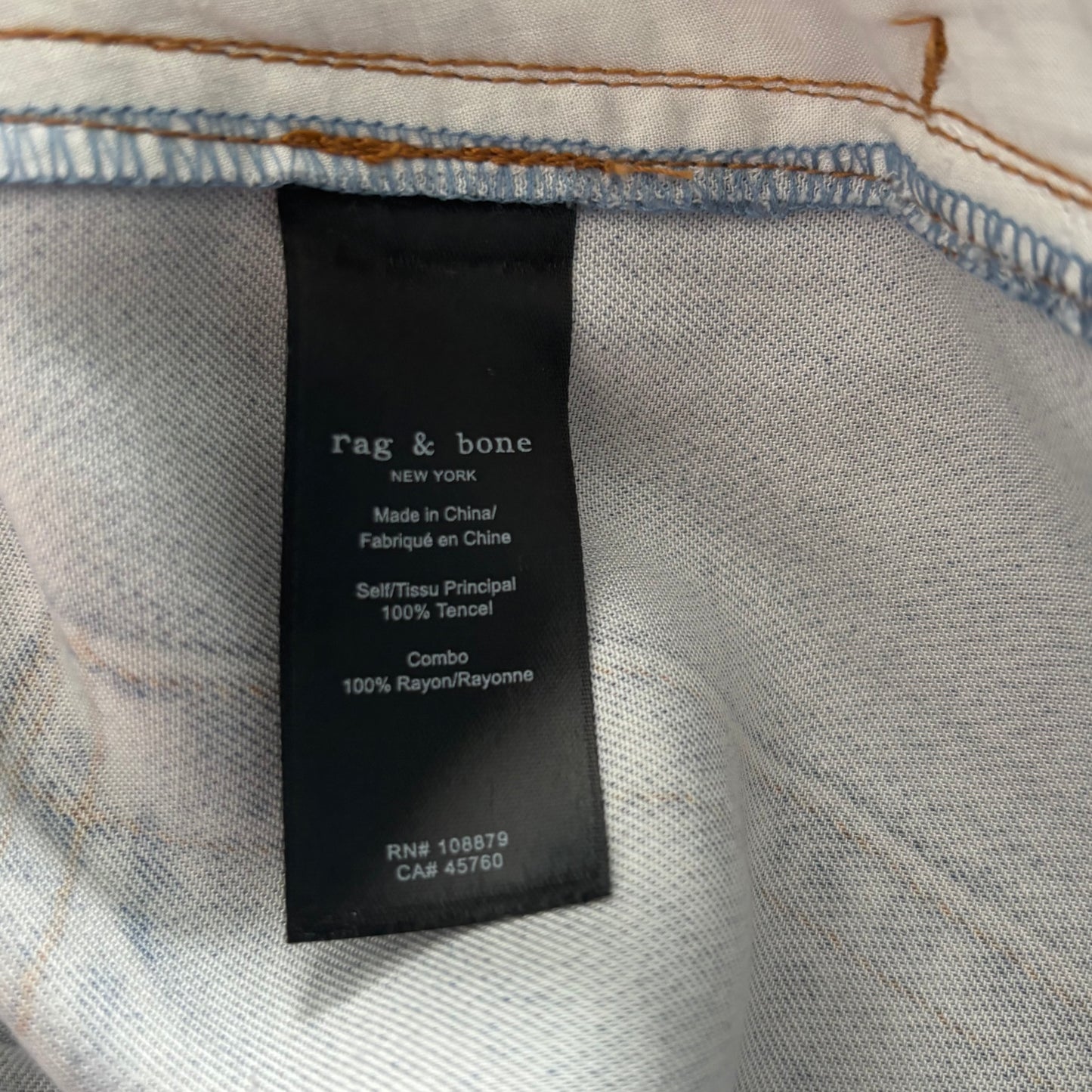 RAG & BONE Liquid Miramar Shirt Dress Size Medium