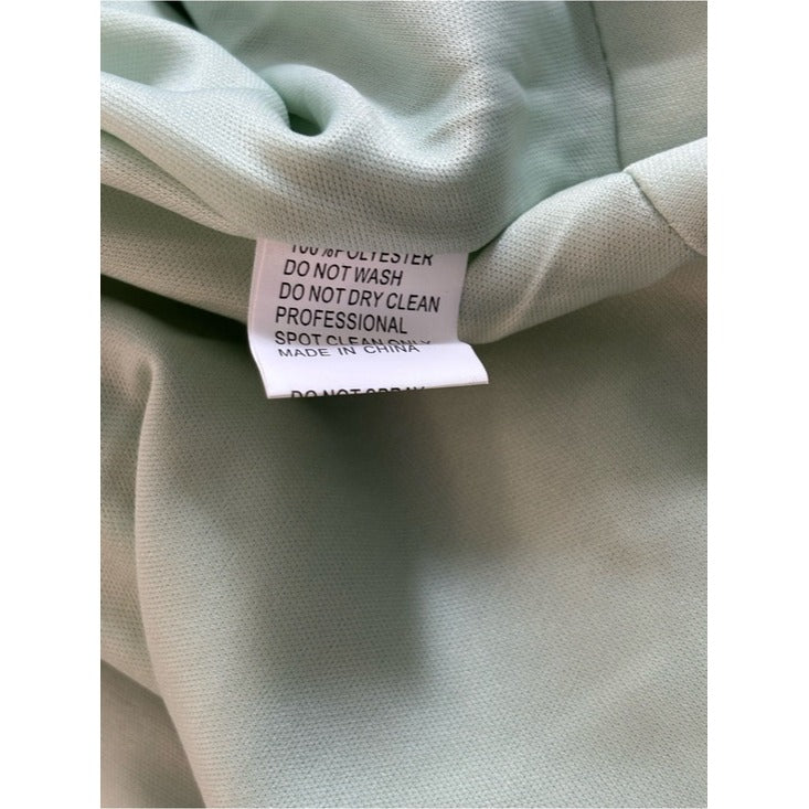 New MAC DUGGAL Satin Ruffled Asymmetrical Gown in Pistachio Green Size 6
