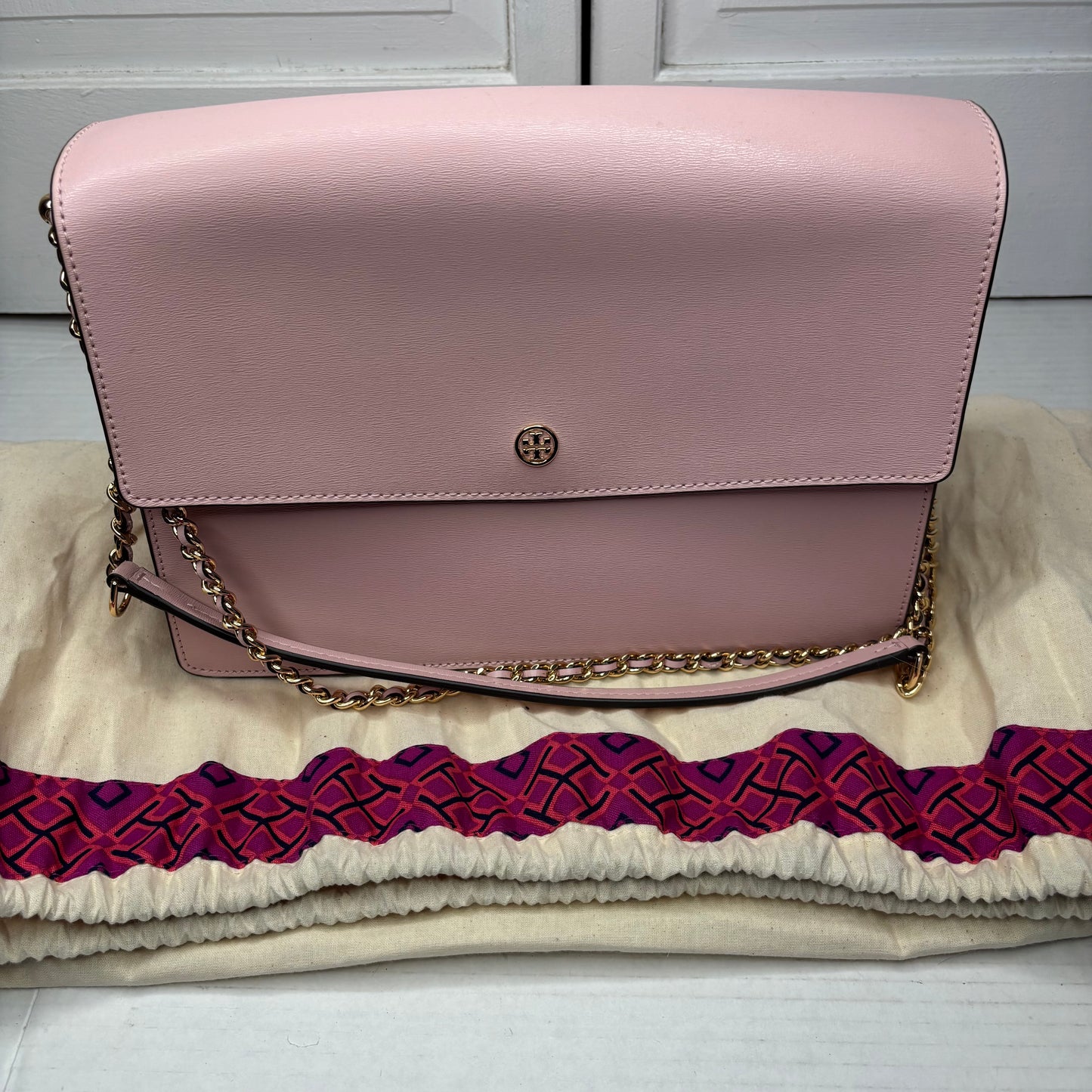 TORY BURCH Pink Robinson Convertible Shoulder Bag