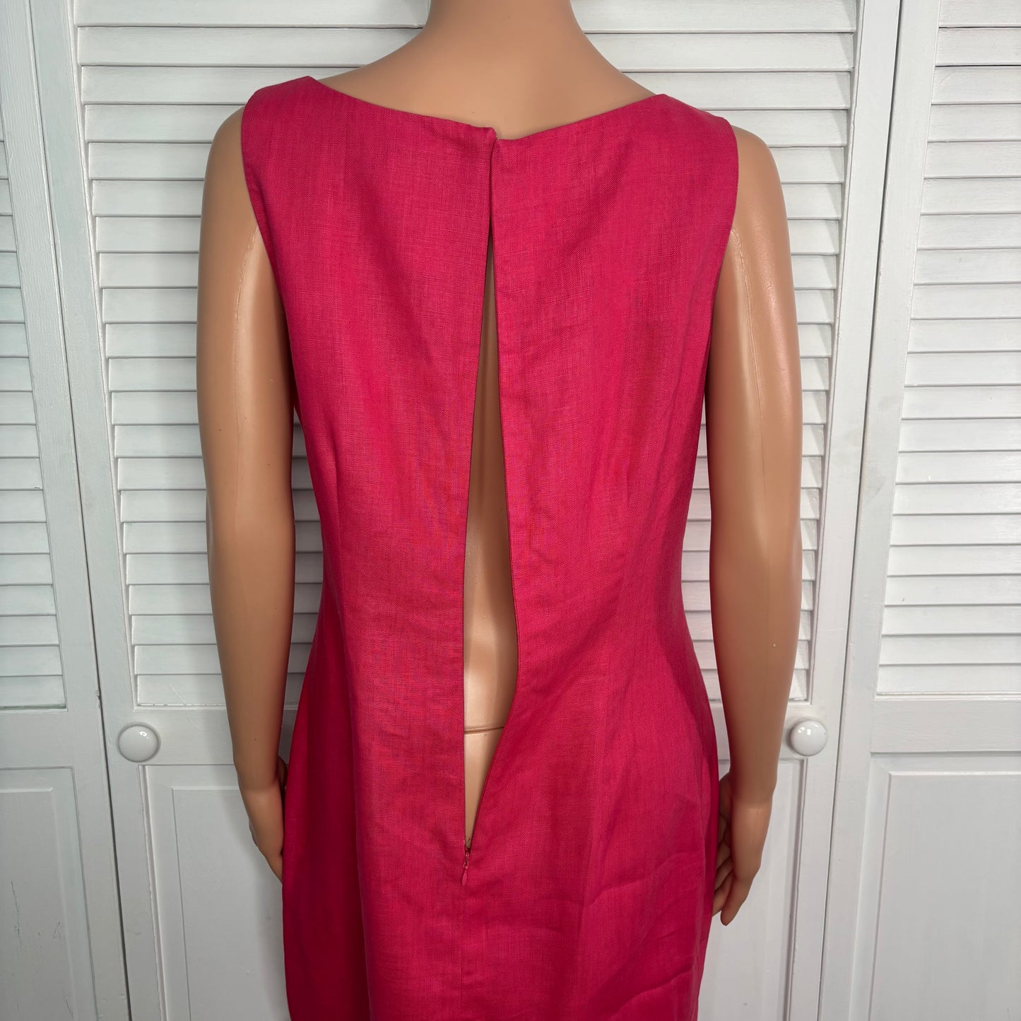 STEPHANIE ERIN Vintage Linen Pink Shift Dress Size 12