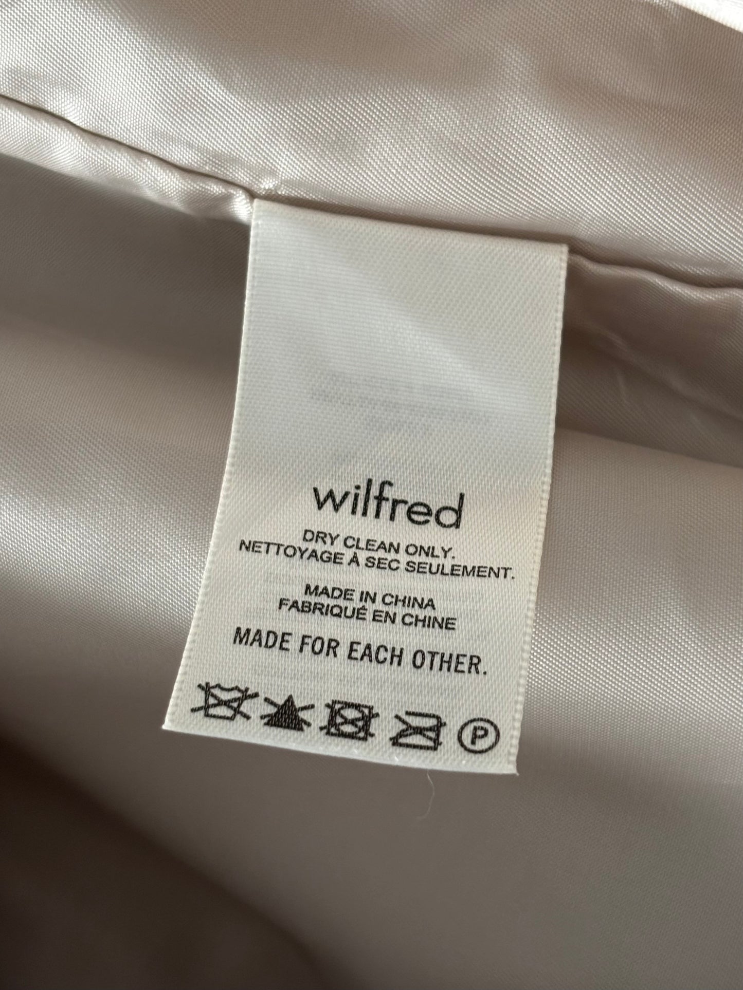WILFRED Beige Destiny Double Breasted Blazer Size 0
